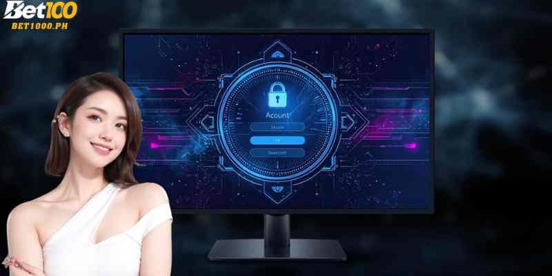 Secure and encrypted account access interface.
