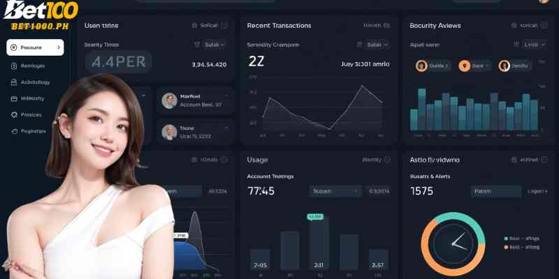 Example of account monitoring and activity tracking dashboard.